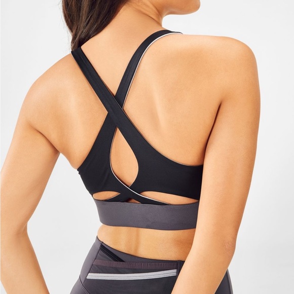 Fabletics grey no bounce front zip sports bra - Picture 14 of 15